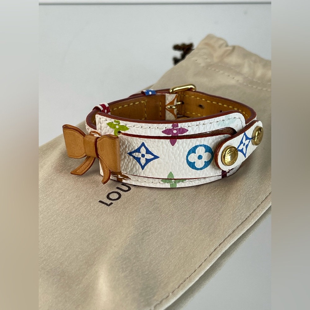 Louis Vuitton Monogram Multicolor Porte Address Bracelet With Dust Bag